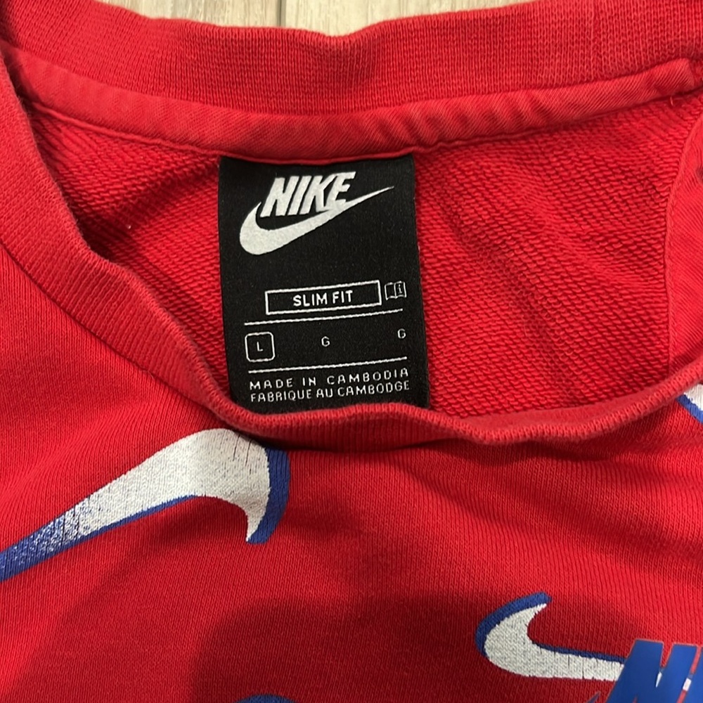 Girls Nike Red White Blue tank top slim fit size L large - Picture 2 of 4